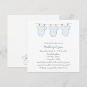 Invitations de douches pour bébés (Devant / Derrière)