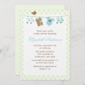 Invitations de douches pour bébés (Devant / Derrière)