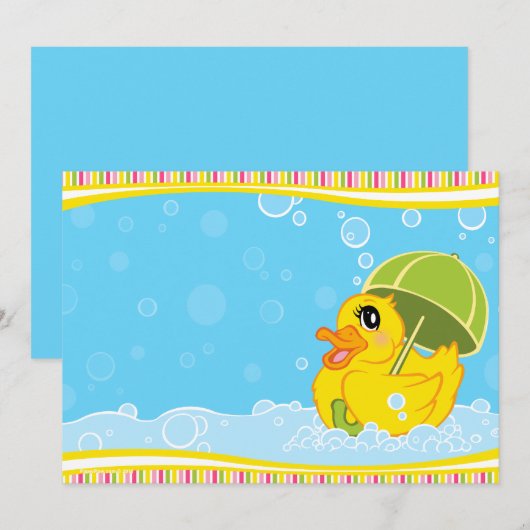 Invitations de douches pour bébés (Devant / Derrière)