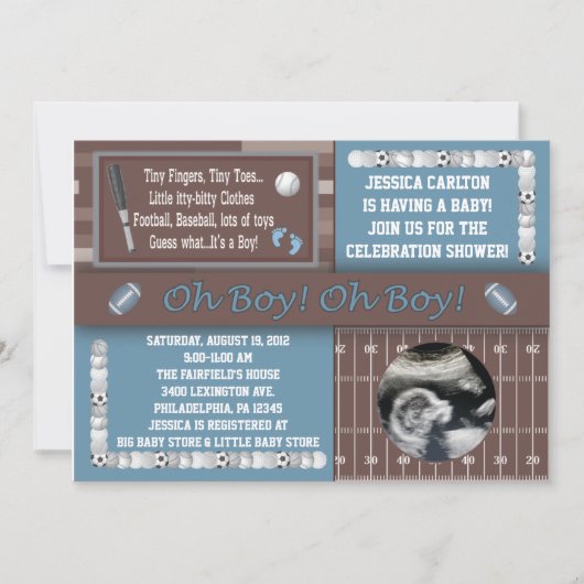 Invitations de douches pour bébés (Devant)