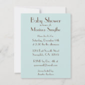 Invitations de douches pour bébés à fleurs du bout (Dos)