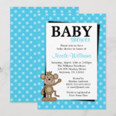 Invitations de douches pour bébés au dindon Polka  (Devant / Derrière)