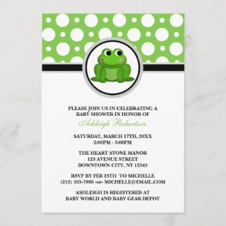 Invitations de douches pour bébés au Polka Dot Gre