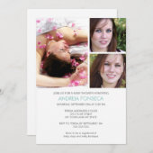 Invitations de douches pour bébés avec photos pers (Devant / Derrière)