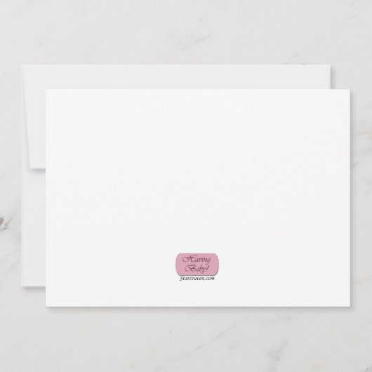 Invitations de douches pour bébés Blue Stripe (Dos)