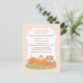 Invitations de douches pour bébés Citrouilles à l' (Debout devant)