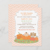 Invitations de douches pour bébés Citrouilles à l' (Devant / Derrière)
