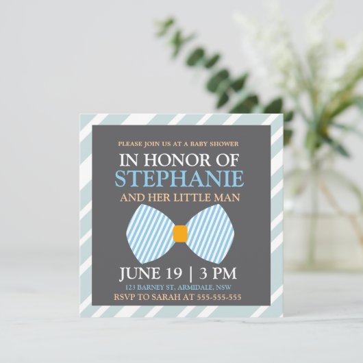 invitations de douches pour bébés cravates de Bow (Debout devant)