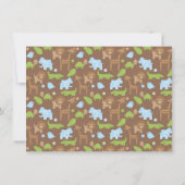 Invitations de douches pour bébés dans la jungle b (Dos)