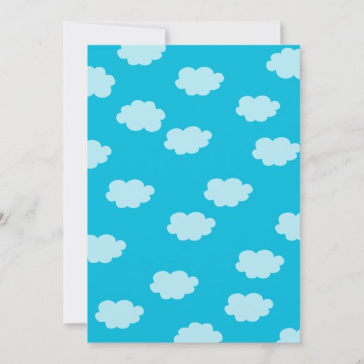 Invitations de douches pour bébés dans l'avion (Dos)