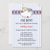 Invitations de douches pour bébés de la couche Oh  (Devant)