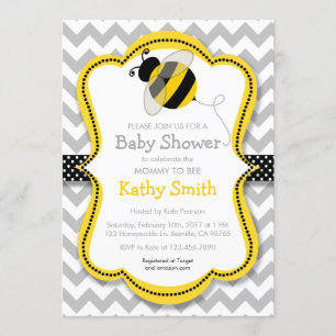 Invitations de douches pour bébés de Maman to Bee