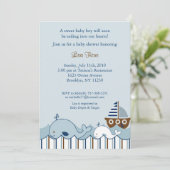 Invitations de douches pour bébés de petite balein (Debout devant)