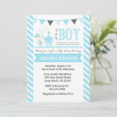 Invitations de douches pour bébés éléphant Invitat (Debout devant)