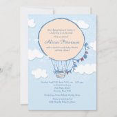 Invitations de douches pour bébés en vol (Devant)