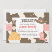 Invitations de douches pour bébés filles (Devant)