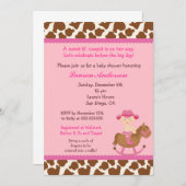 Invitations de douches pour bébés filles (Devant / Derrière)