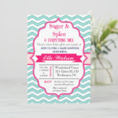 Invitations de douches pour bébés filles à sucre e (Debout devant)