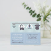 Invitations de douches pour bébés Gentleman (Debout devant)