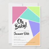 Invitations de douches pour bébés géométriques et (Devant)