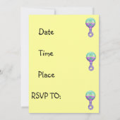 Invitations de douches pour bébés infirmières (Dos)