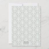 Invitations de douches pour bébés jaunes et gris (Dos)