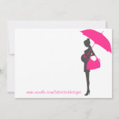 Invitations de douches pour bébés Magenta Silhouet (Dos)