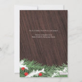 Invitations de douches pour bébés Mason Jar en hiv (Dos)