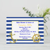 Invitations de douches pour bébés nautiques (Debout devant)