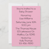 Invitations de douches pour bébés Pastel Stripes (Dos)