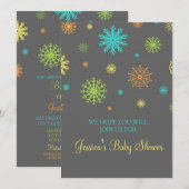 Invitations de douches pour bébés personnalisées d (Devant / Derrière)