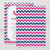 Invitations de douches pour bébés personnalisées e (Devant / Derrière)