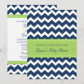 Invitations de douches pour bébés personnalisées L (Devant / Derrière)