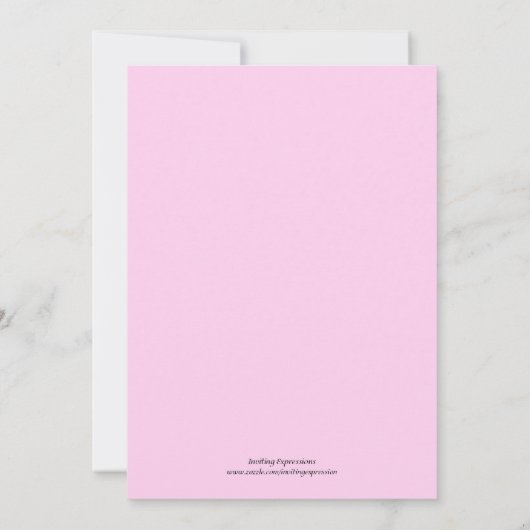 Invitations de douches pour bébés Pink Dot (Dos)