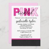 Invitations de douches pour bébés Pink Dot (Devant / Derrière)