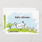 Invitations de douches pour bébés Planète Bio Poul (Devant / Derrière)