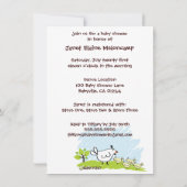 Invitations de douches pour bébés Planète Bio Poul (Dos)