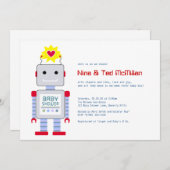 Invitations de douches pour bébés robots, 5x7 (Devant / Derrière)