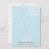 Invitations de douches pour bébés robots| Garçon (Dos)