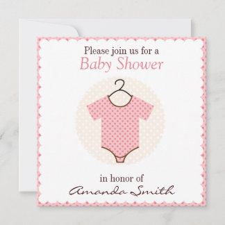 Invitations de douches pour bébés roses