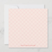 Invitations de douches pour bébés roses de Noël (Dos)