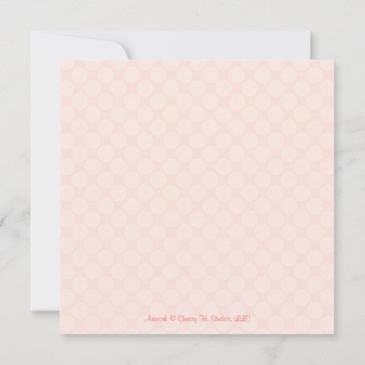 Invitations de douches pour bébés roses de Noël (Dos)