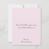 Invitations de douches pour bébés roses En vichy (Dos)