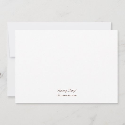 Invitations de douches pour bébés rouges à bande B (Dos)