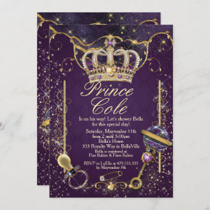 Invitations de douches pour bébés Royal Prince