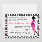 Invitations de douches pour bébés Silhouette (Devant / Derrière)