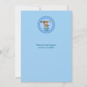 Invitations de douches pour bébés singe Garçon BLU (Dos)