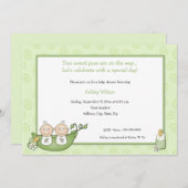 Invitations de douches pour bébés Twins (Devant / Derrière)