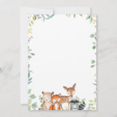 Invitations de douches pour bébés Woodland (Dos)