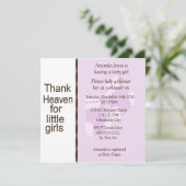 Invitations de douches pour filles roses et Brown (Debout devant)